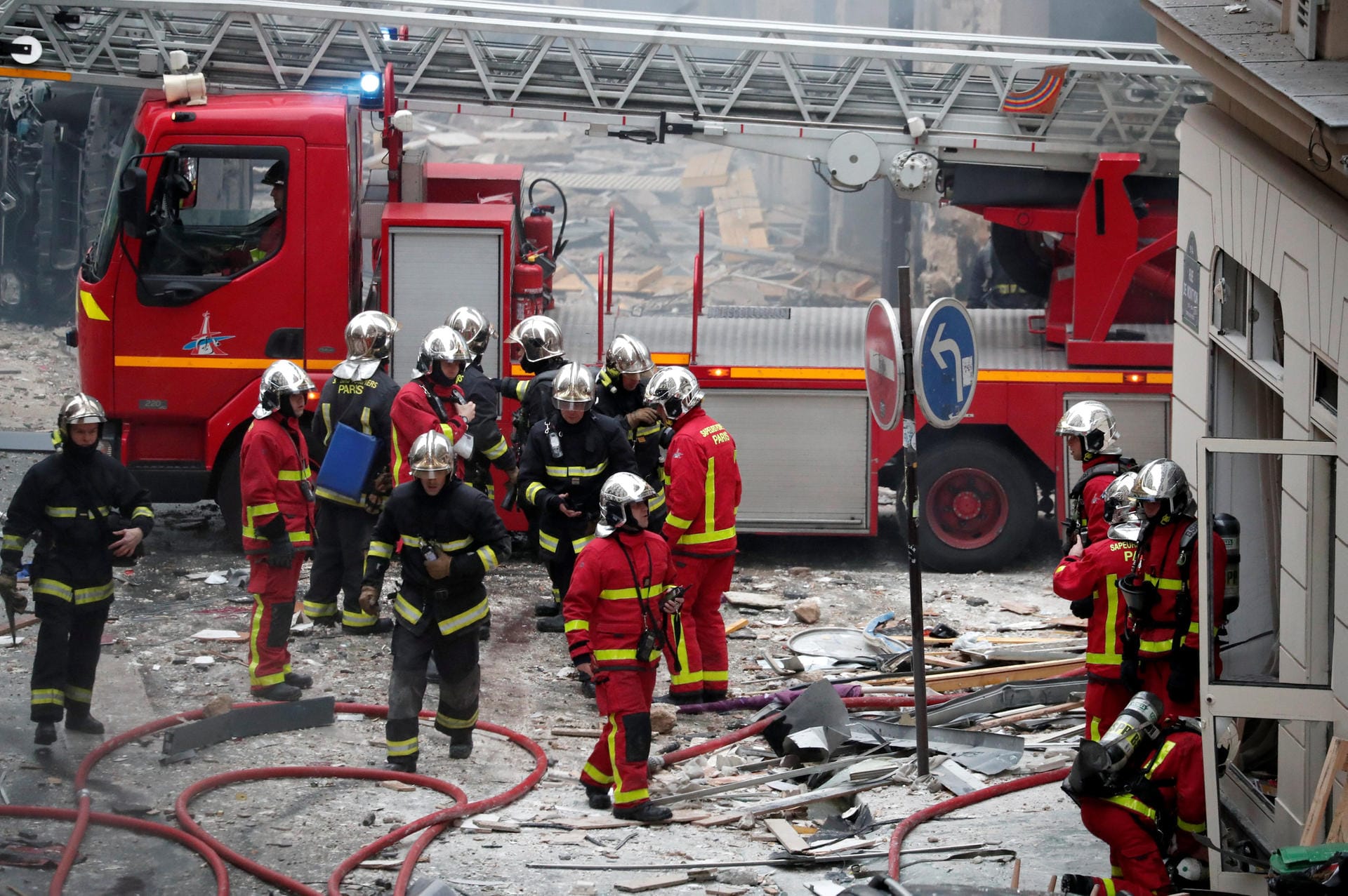 Feuerwehreinsatz in einer Bäckerei in Paris