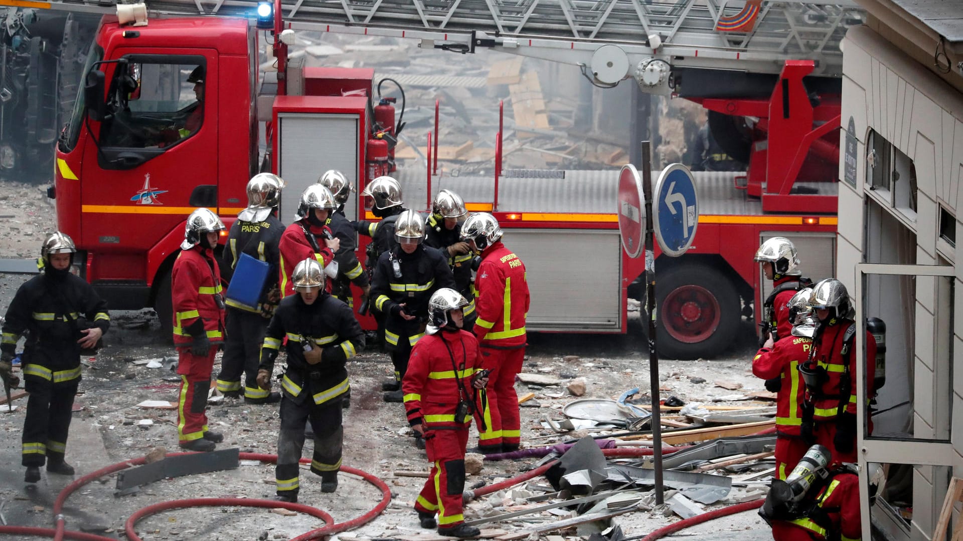 Feuerwehreinsatz in einer Bäckerei in Paris