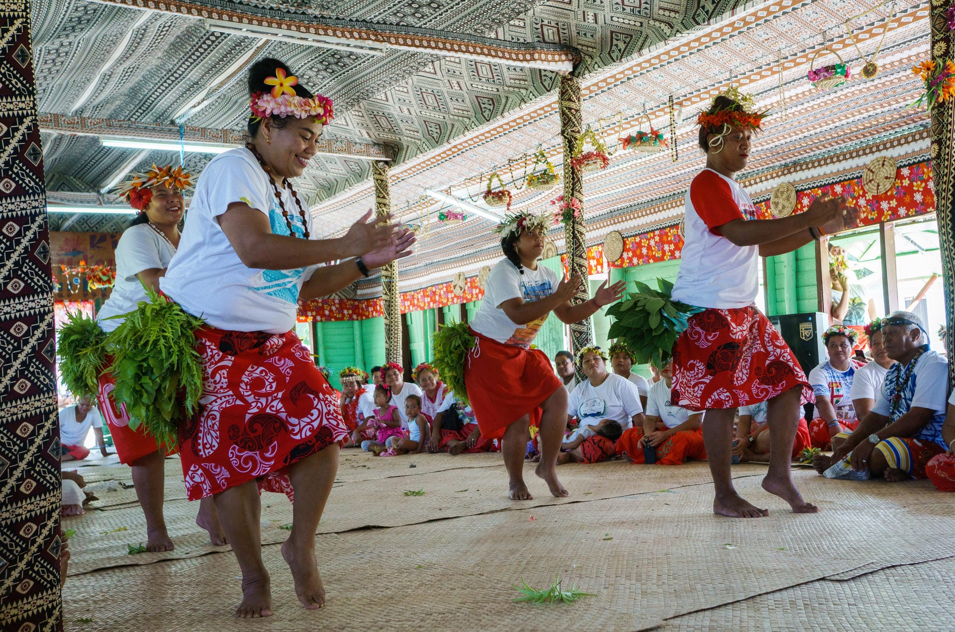 Begrüßungszeremonie auf der kleinen Insel Kioa auf Fidschi: Die Bewohner sind Klimaflüchtlinge von Tuvalu.
