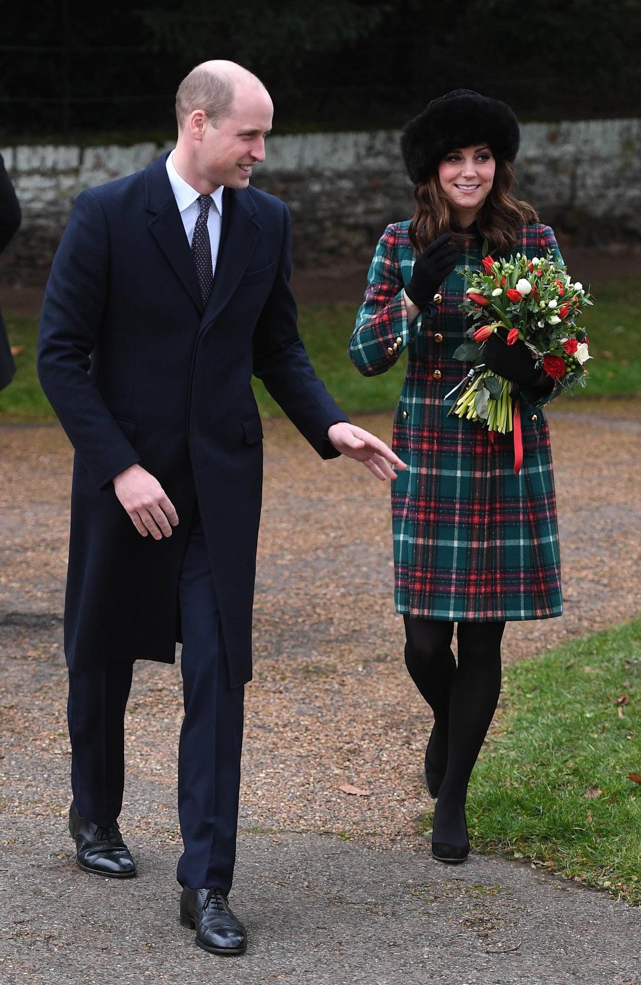 26. Dezember 2017: Herzogin Kate beim Weihnachtsgottesdienst in Sandringham an der Seite von Prinz William.
