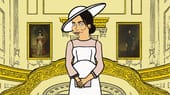 Die Royal-Dame mit klassischem Hut.