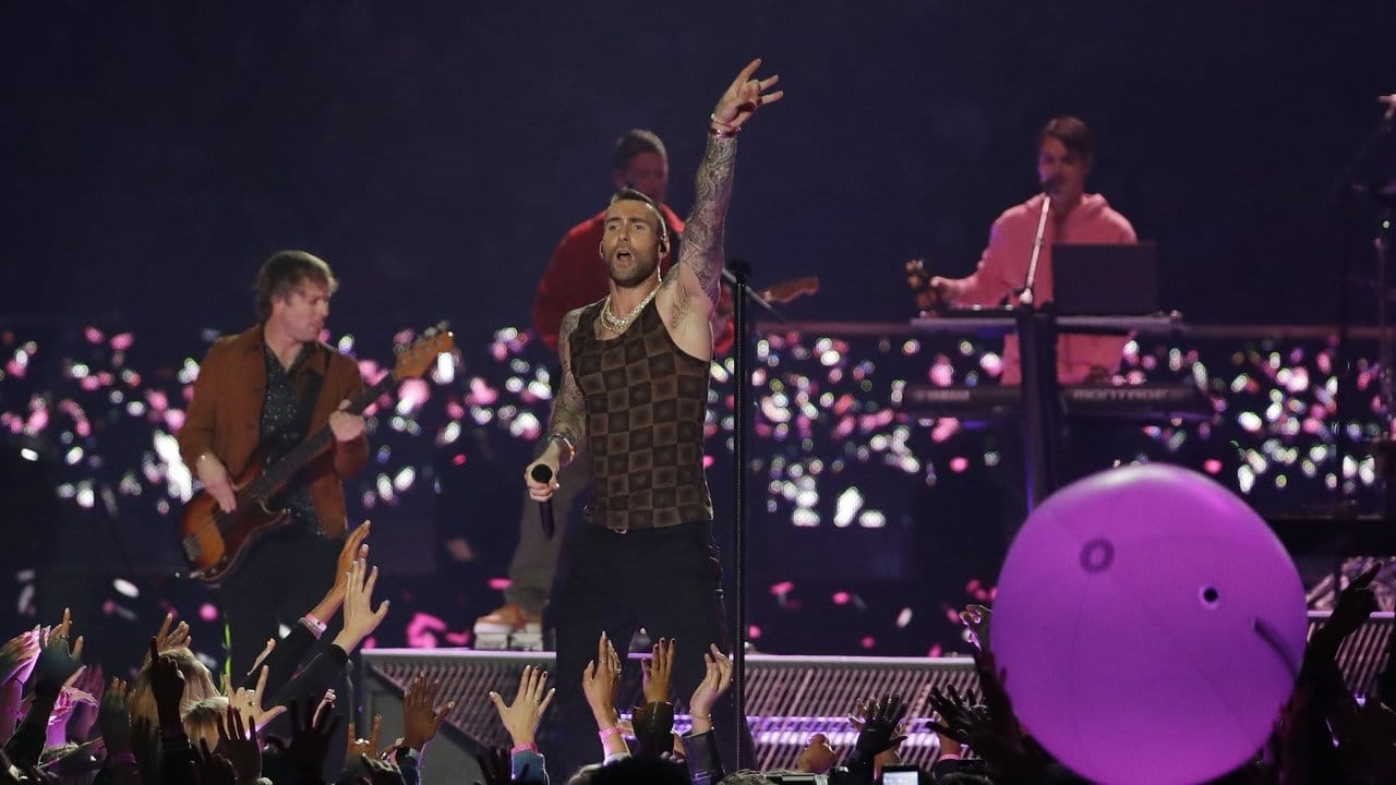 Ein müder Auftritt: Maroon 5 bei ihrer Halbzeit-Show. Ein müder Auftritt: Maroon 5 bei ihrer Halbzeit-Show.