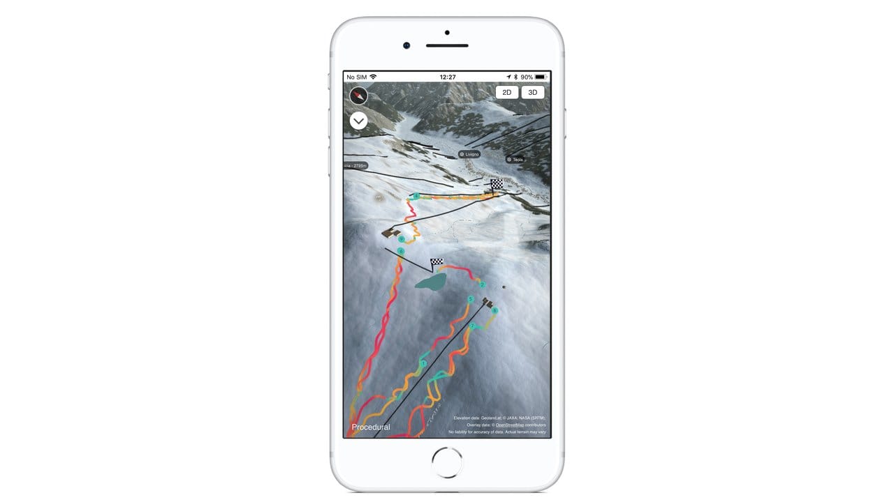 Digitale Spuren im Schnee: Die App von Snowcookie kann die Zahl der Schwünge auf einer Abfahrt anzeigen und wie man diese gefahren ist.