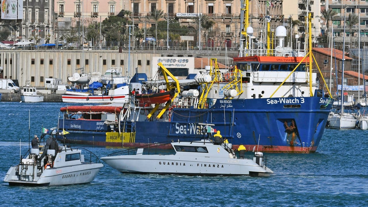 Im Hafen von Catania festgehalten: die "Sea-Watch 3".