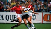 Beim 4:2 im Endspiel gegen Norwegen war Heidi Mohr auch erfolgreich. Es war der erste EM-Titel für die deutsche Nationalmannschaft.
