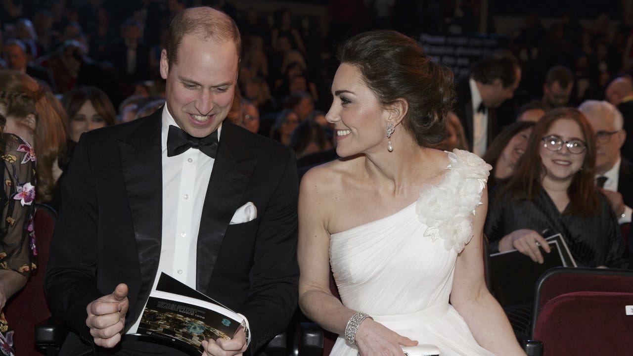 Prinz William und seine Frau, Herzogin Kate von Cambridge, bei der Bafta- Preisverleihung in der Royal Albert Hall.