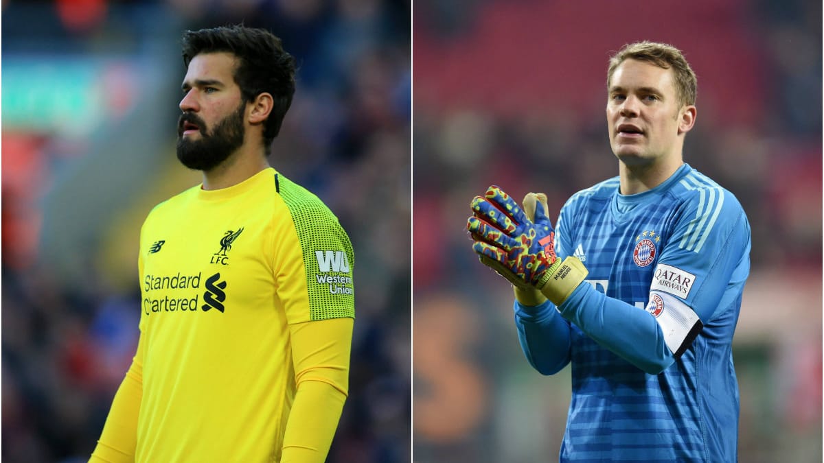 Liverpool-Torwart Alisson Becker ist wie Manuel Neuer auch für sein riskantes Spiel bekannt, bleibt in der Regel fehlerfrei. Bayern-Keeper Manuel Neuer feierte gegen Augsburg sein Comeback und musste zwei Mal hinter sich greifen. Auch wenn Neuer nichts für die Gegentore konnte: Von seiner Topform ist der 32-Jährige noch entfernt. 1:0 für Liverpool