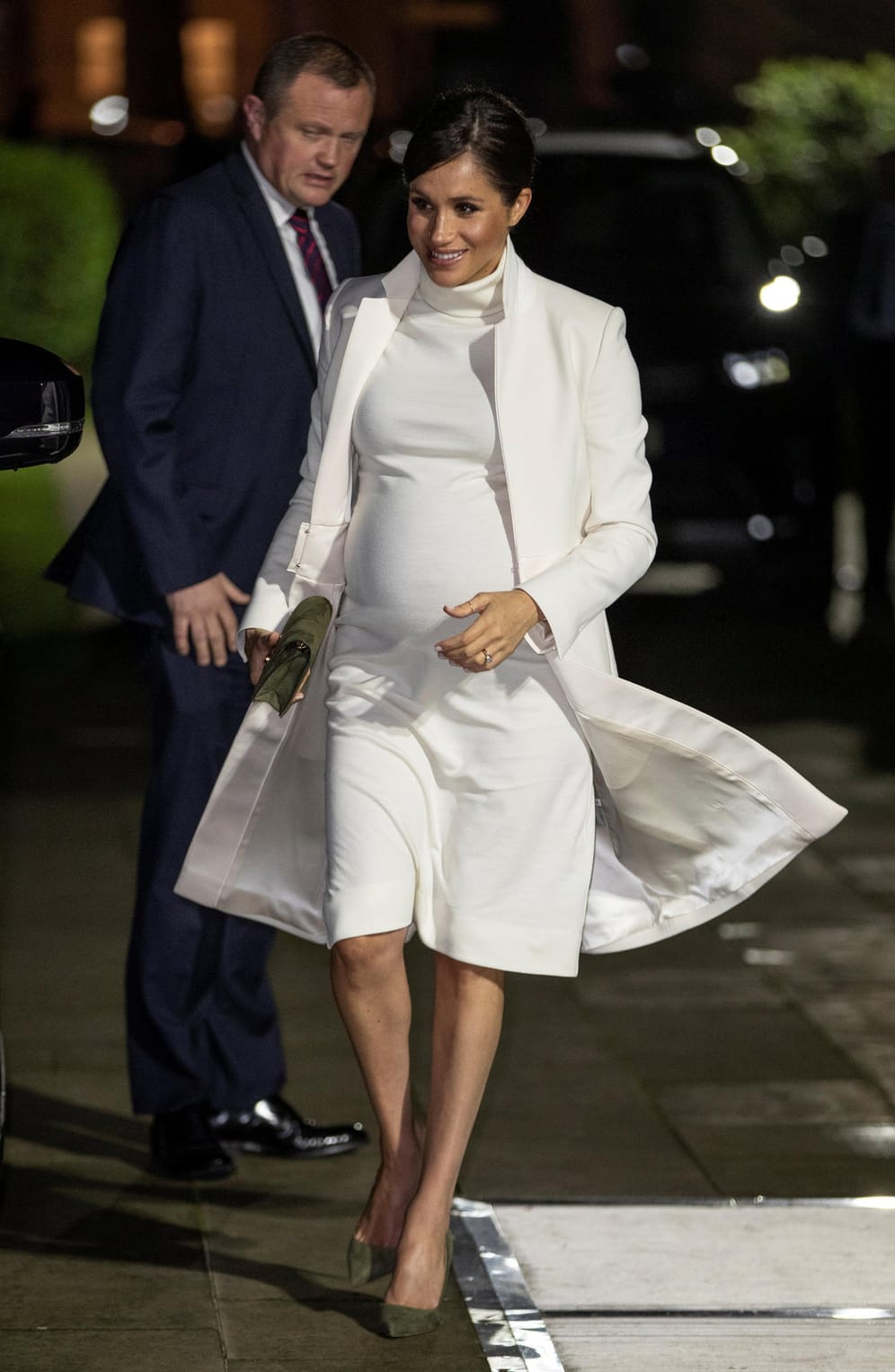 12. Februar 2019: Die Herzogin ganz in Weiß.