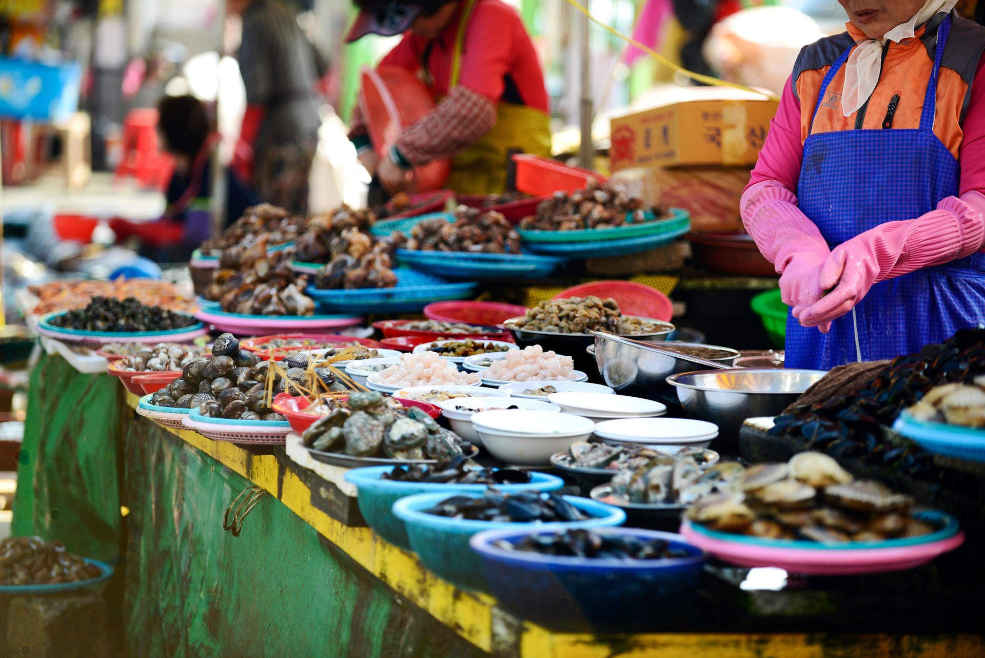 Jagalchi Market: Der zweitgrößte Fischmarkt Asiens in Busan.