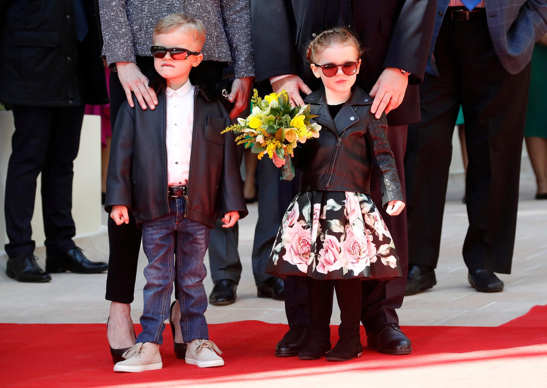 Princess Gabriella and Prince Jacques arrive for the inauguration of the new Luxury complex the "One Monte - Carlo" in Monaco