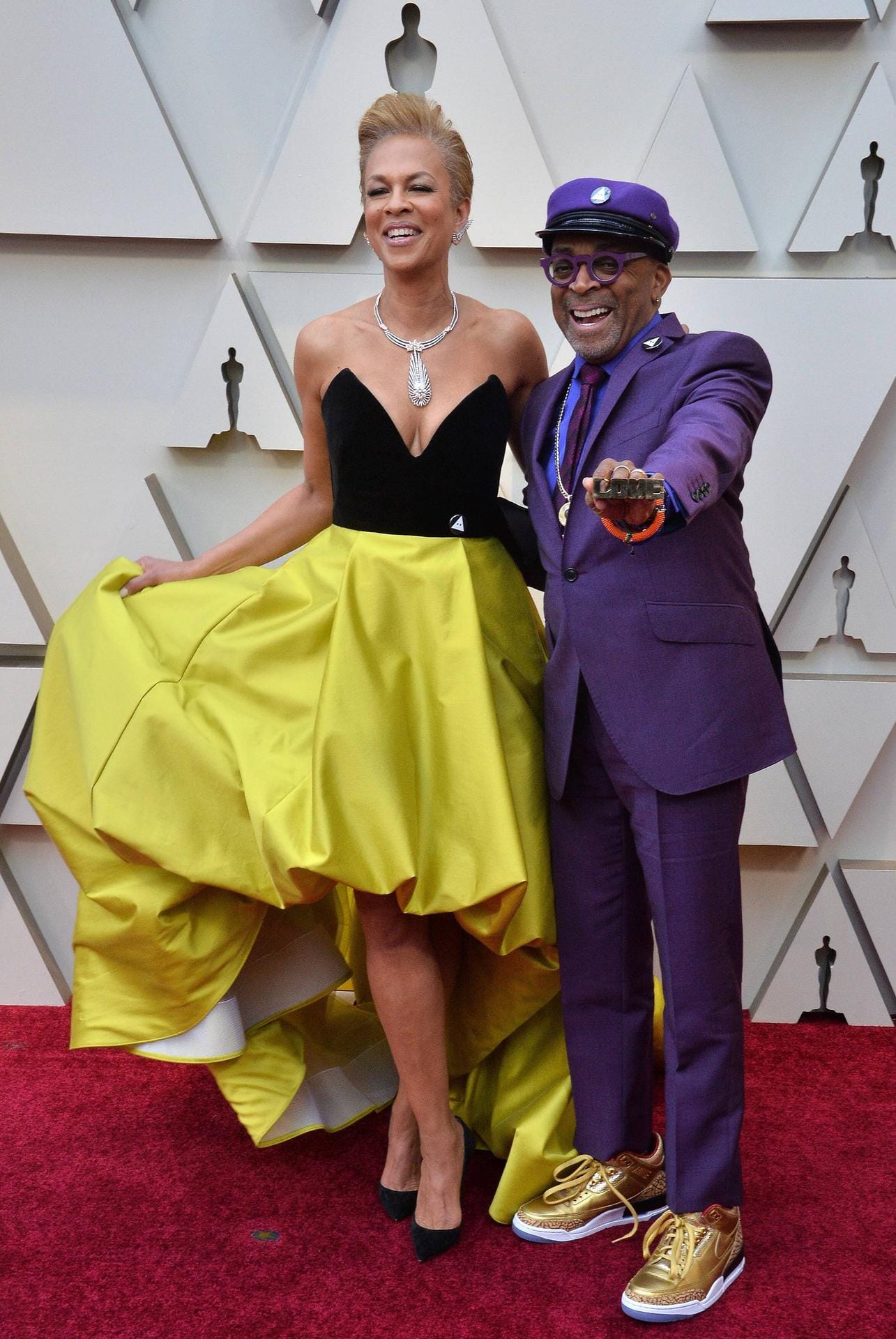 Tonya Lewis und Spike Lee: Die beiden fallen auf dem roten Teppich durchaus auf.