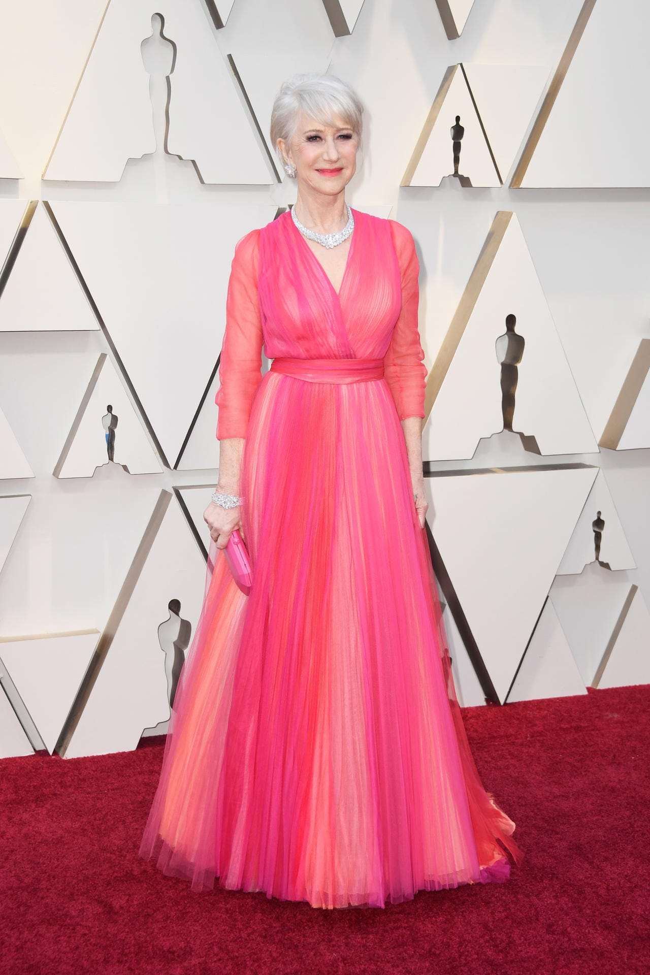 Helen Mirren: Auch sie wählte ein Kleid in Pinktönen.