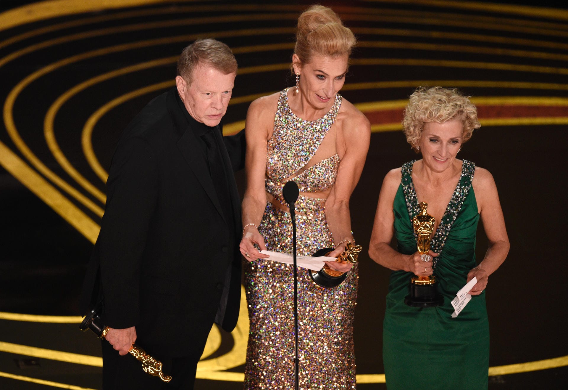 Bestes Make-Up & Hairstyling: Greg Cannom (v.l.n.r), Kate Biscoe und Patricia DeHaney bekamen für "Vice: Der zweite Mann" einen Oscar.