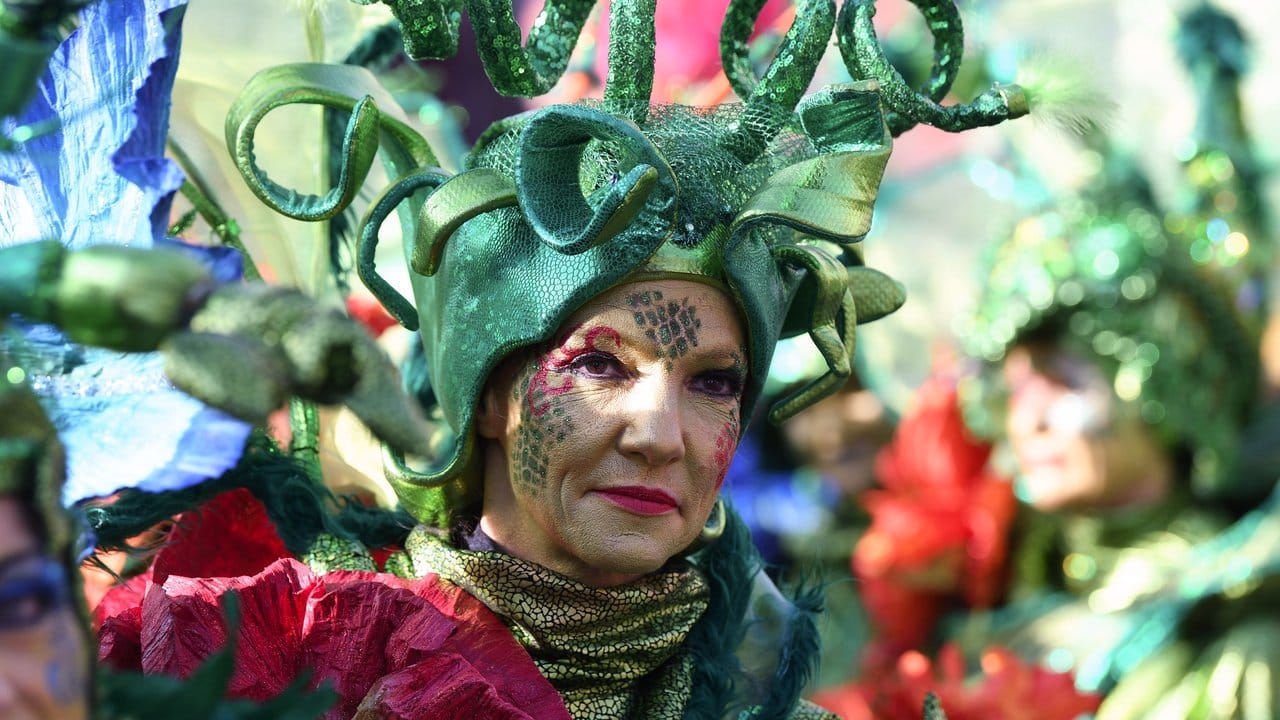 Farbenfroh: Samba-Karnevals-Umzug in Bremen.