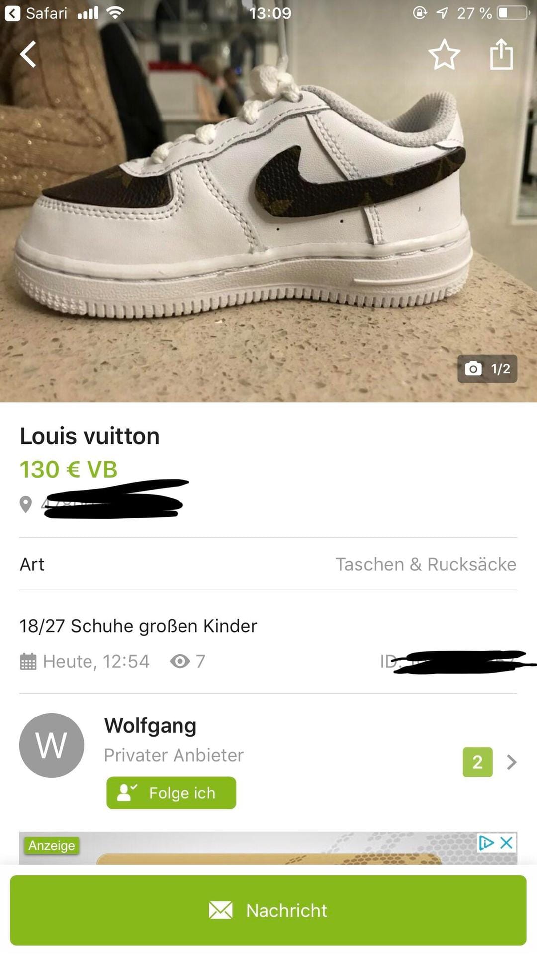 Echte Louis Vuitton: Einen Versuch ist es sicher Wert, Wolfgang.