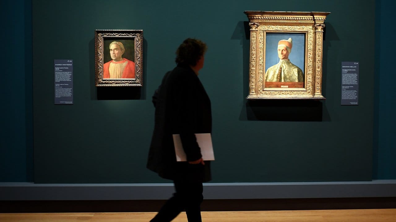 "Kardinal Ludovico Trevisan" (l) von Andrea Mantegna und "Der Doge Leonardo Loredan" von Giovanni Bellini. "Kardinal Ludovico Trevisan" (l) von Andrea Mantegna und "Der Doge Leonardo Loredan" von Giovanni Bellini.