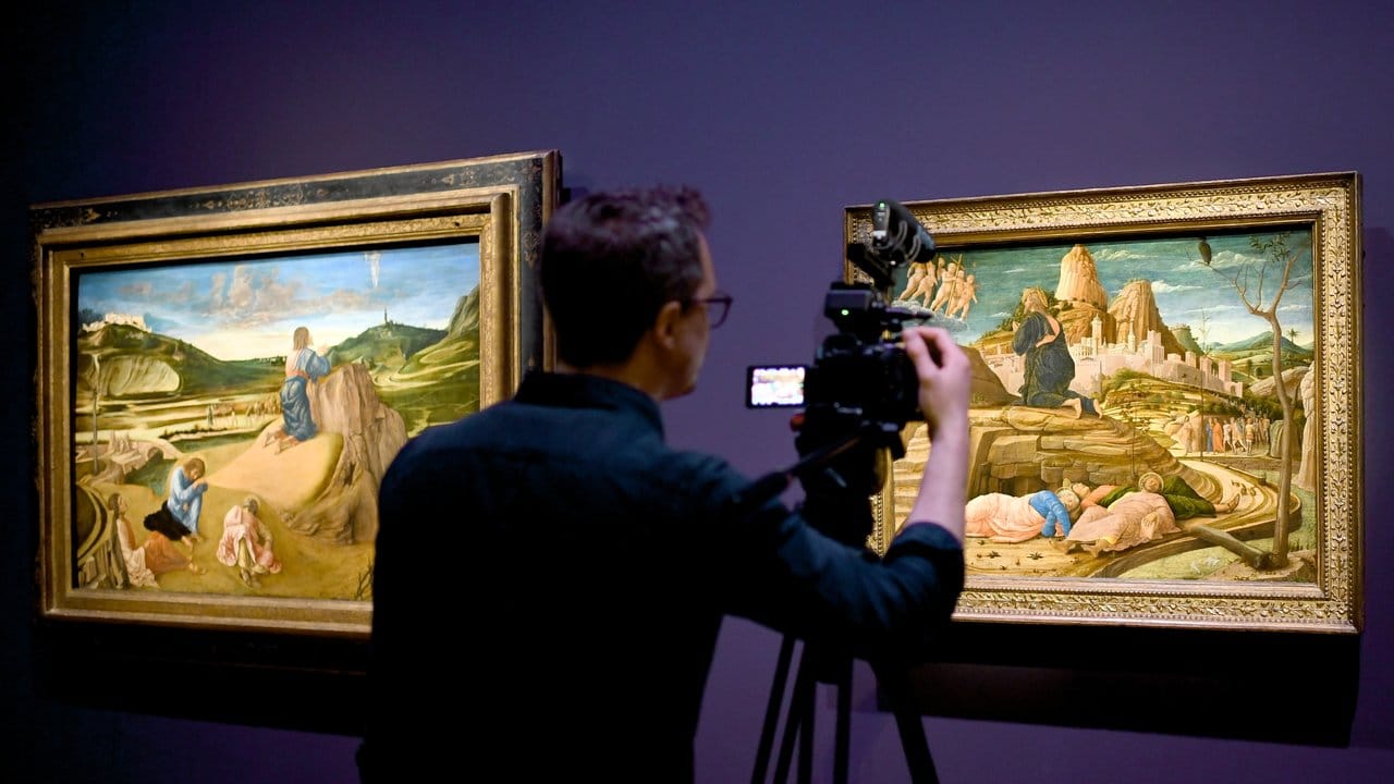 "Christus am Ölberg" (l) von Giovanni Bellini und "Christus am Ölberg" von Andrea Mantegna. "Christus am Ölberg" (l) von Giovanni Bellini und "Christus am Ölberg" von Andrea Mantegna.
