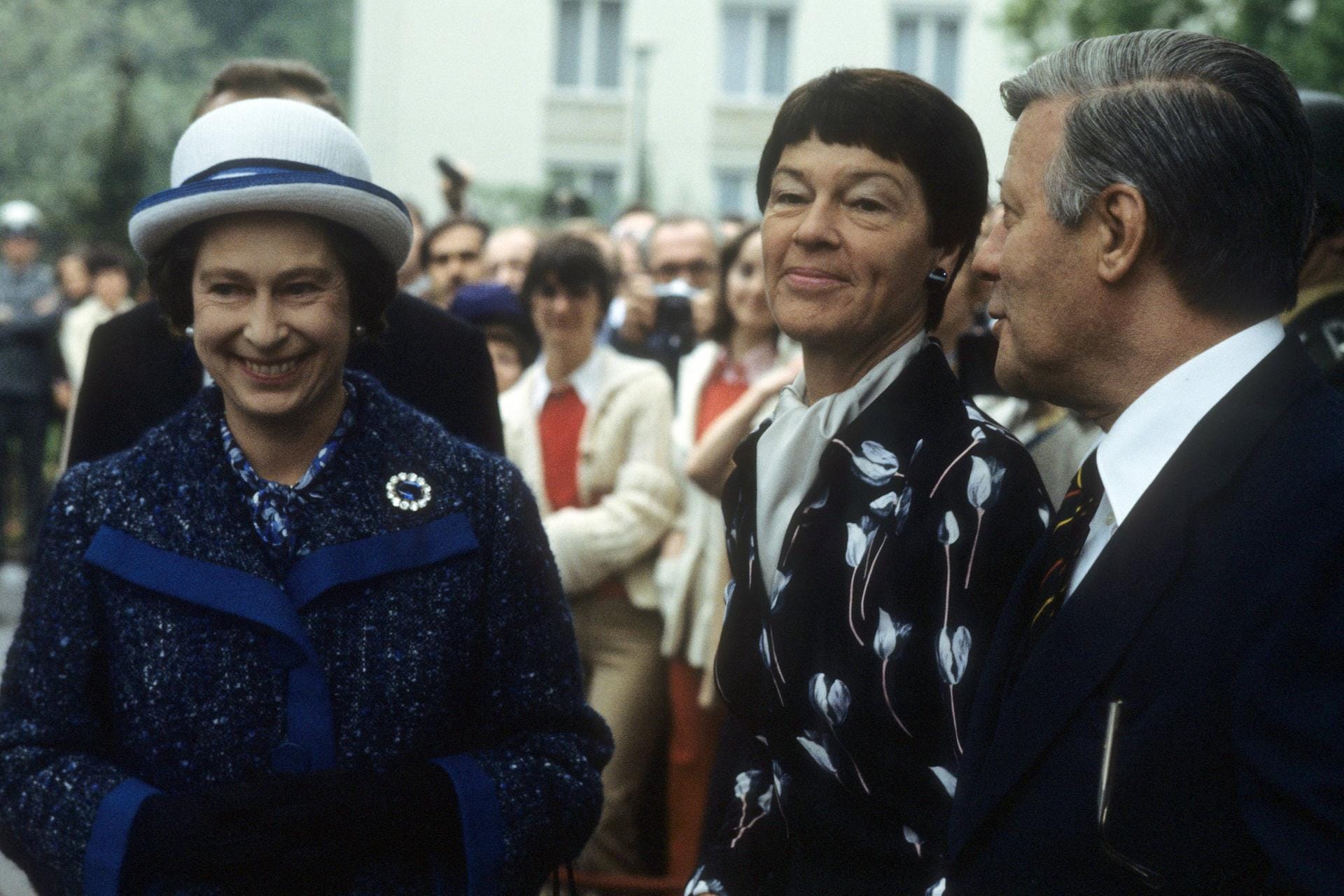 Queen Elizabeth II. mit Ehepaar Schmidt