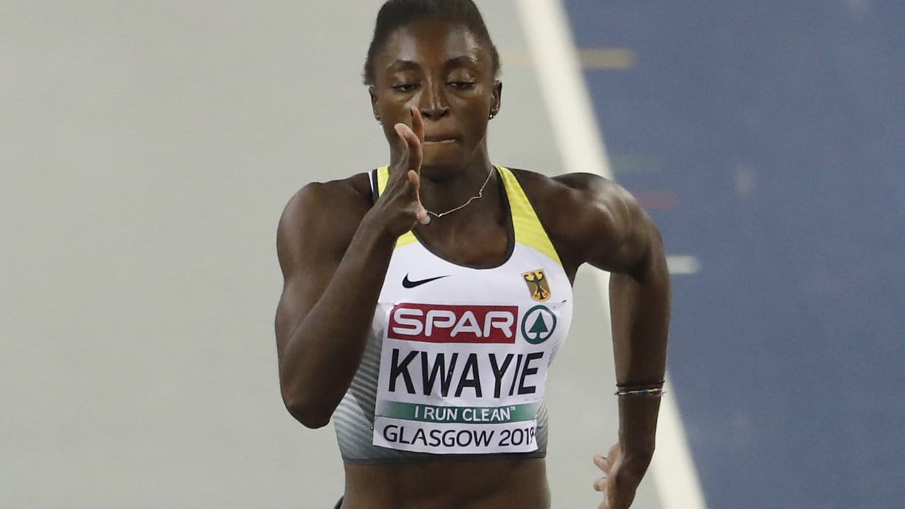 Die deutsche Hallenmeisterin Lisa-Marie Kwayie kam über 60 Meter eine Runde weiter.