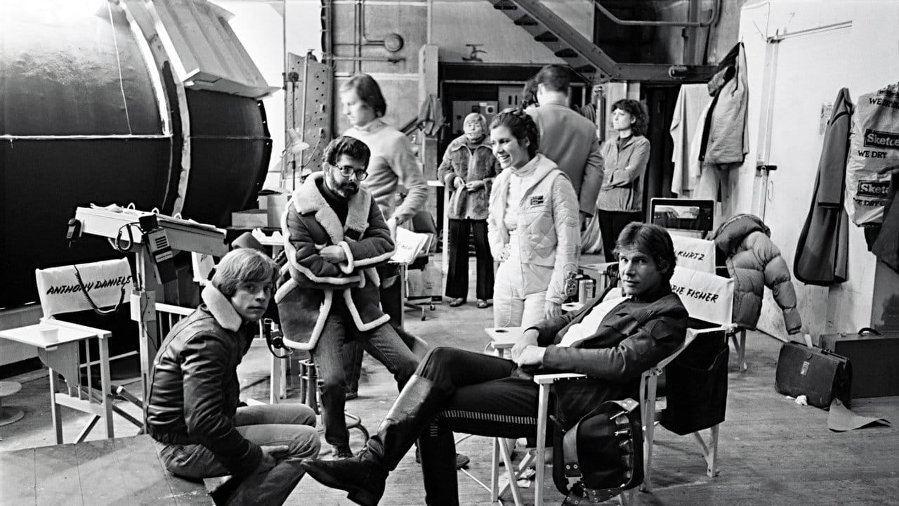 Plauderstunde: George Lucas im Gespräch mit Mark Hamill, Carrie Fisher und Harrison Ford. Plauderstunde: George Lucas im Gespräch mit Mark Hamill, Carrie Fisher und Harrison Ford.