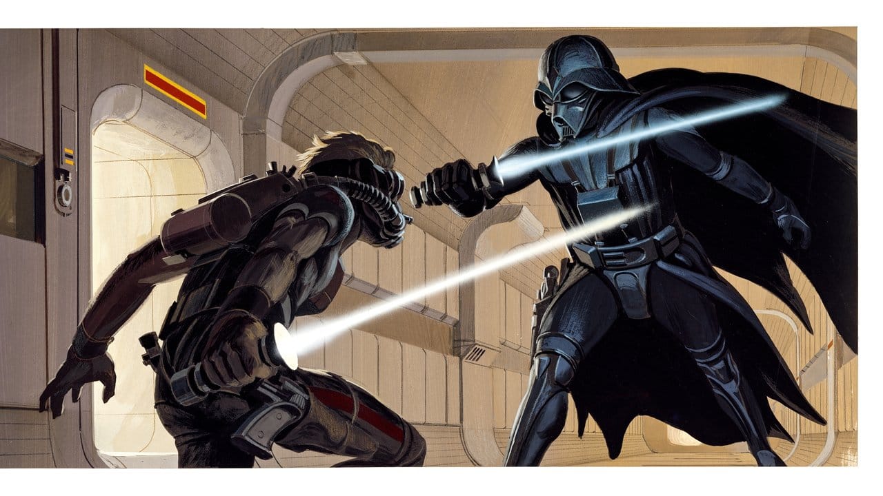 Das "Laser Duell" von Ralph McQuarrie. Das "Laser Duell" von Ralph McQuarrie.