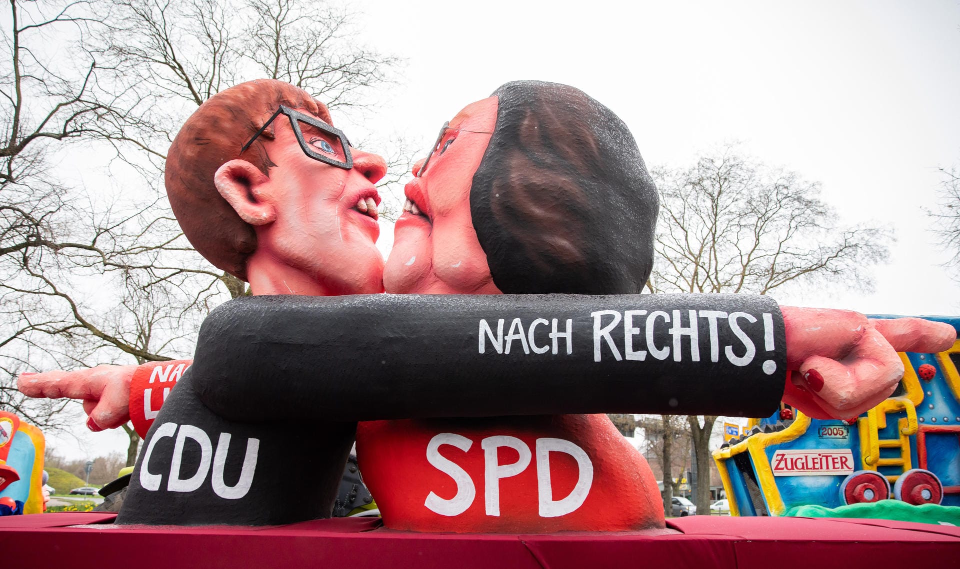 Die große Koalition: Für den Richtungsstreit in der Bundesregierung haben sich die Jecken in Köln auch etwas Besonderes ausgedacht.