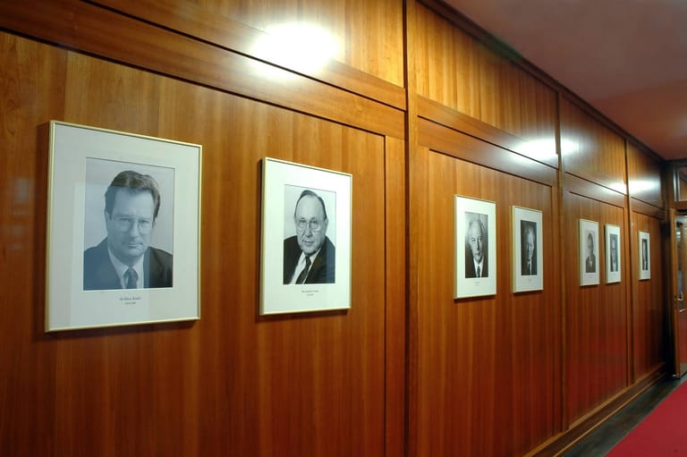 Klaus Kinkels Portrait in der Galerie der bisherigen Außenminister im Auswärtigen Amt in Berlin.