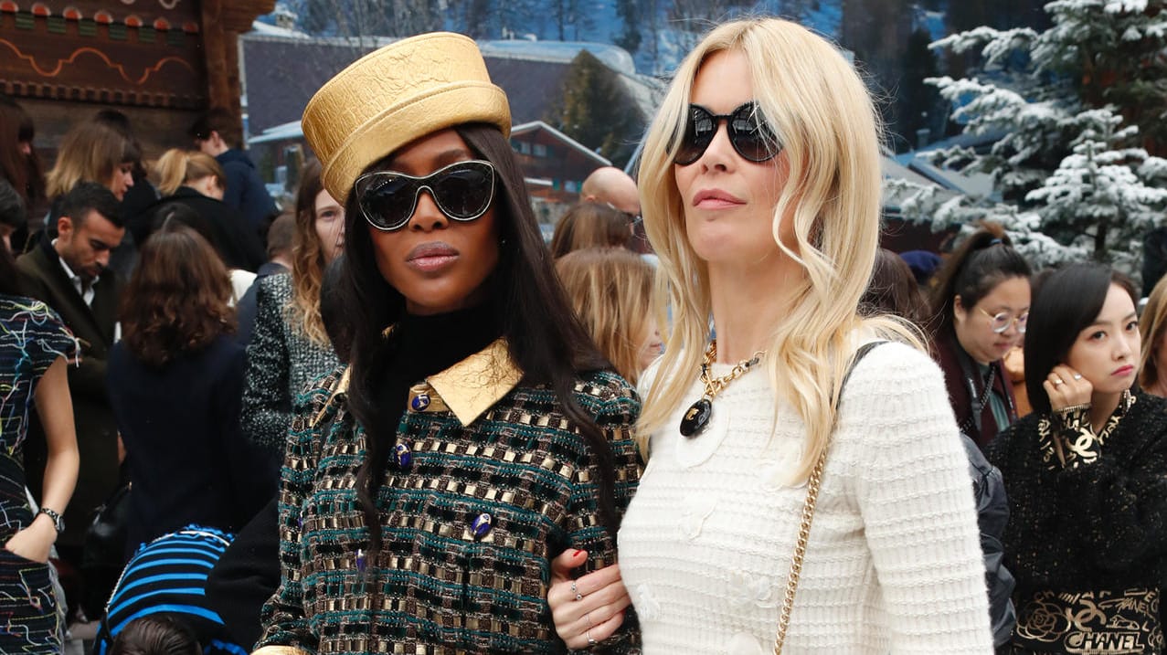 Naomi Campbell und Claudia Schiffer