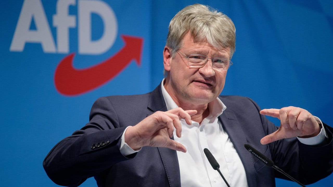 Jörg Meuthen, AfD-Chef und Spitzenkandidat für die Europawahl, spricht beim politischen Aschermittwoch seiner Partei.