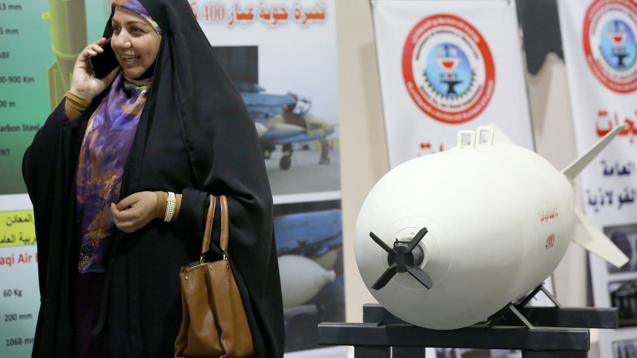 Militär- und Rüstungsmesse "Defence, Security and Aviation Exhibition" in Bagdad.