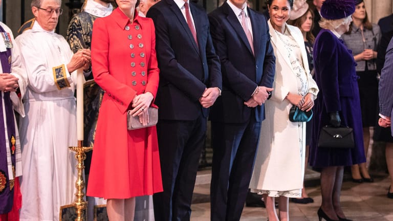 Herzogin Kate, Prinz William, Prinz Harry und Herzogin Meghan: Die Vier nahmen an der Messe teil.