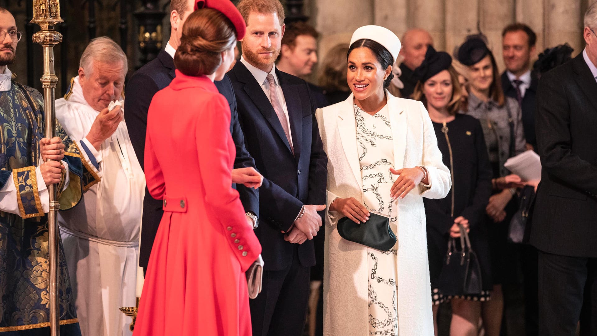 Kate und Meghan: Die beiden Frauen unterhielten sich nett.