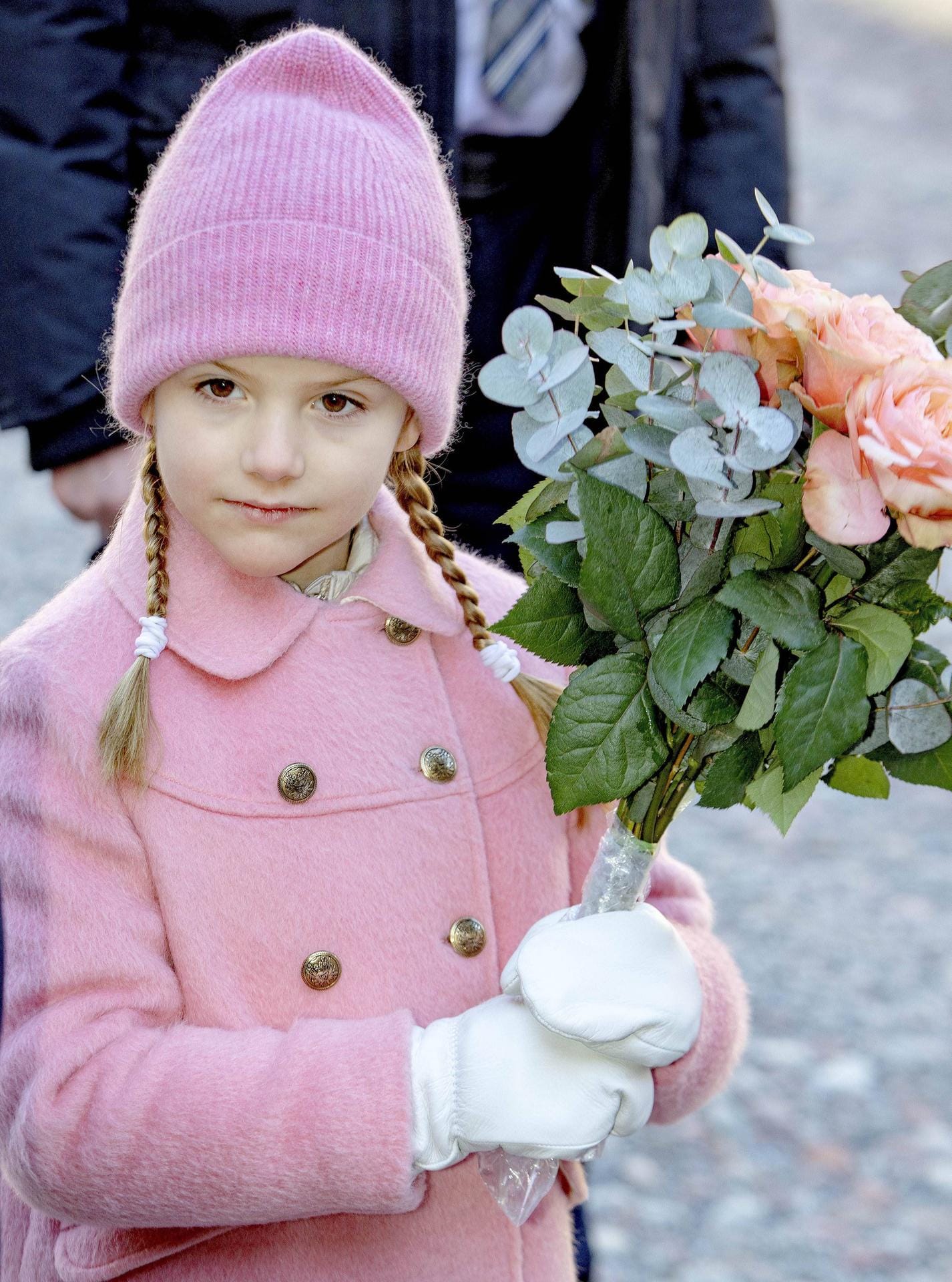 Aber auch für ihre Tochter Estelle gab es Blumen.