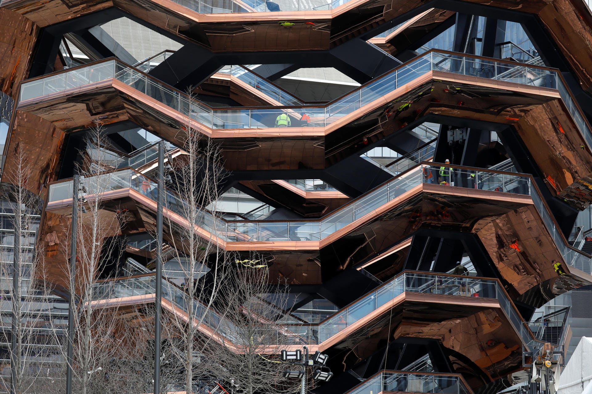 The Vessel: Das Kunstwerk "The Vessel" besteht aus 154 verschiedenen Treppen mit fast 2500 Stufen.