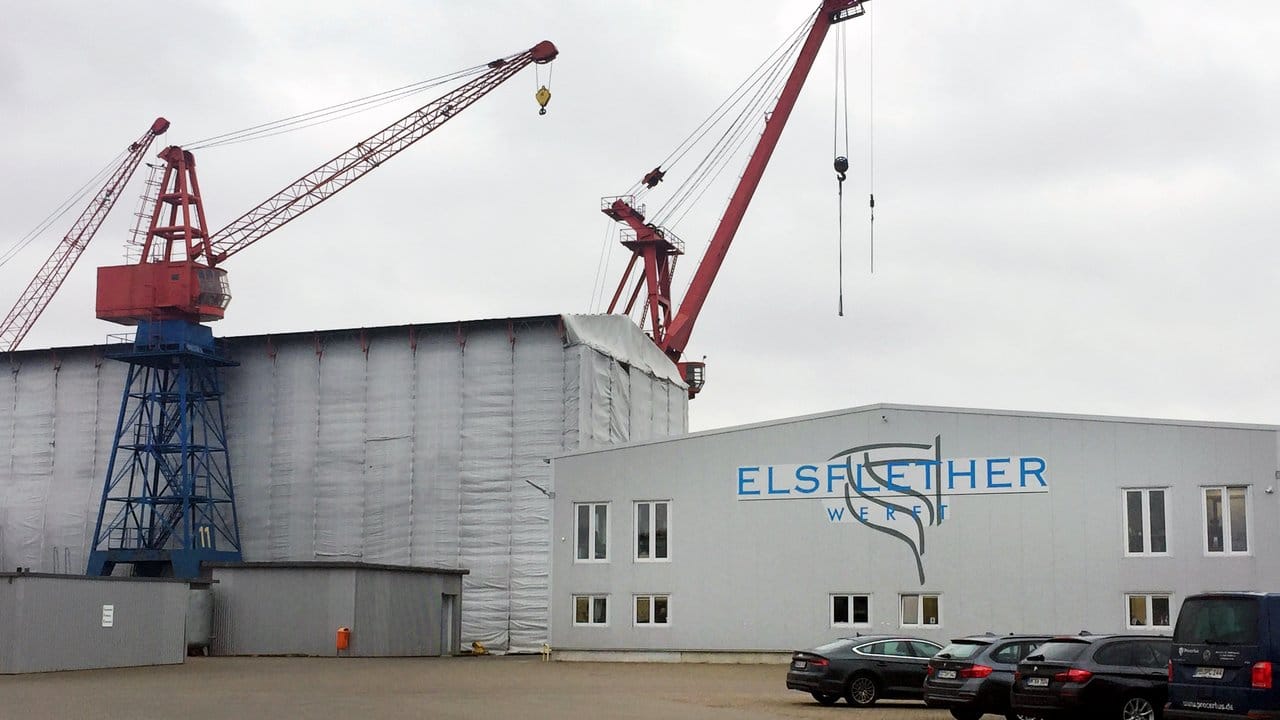 Das Firmengelände der Elsflether Werft AG.