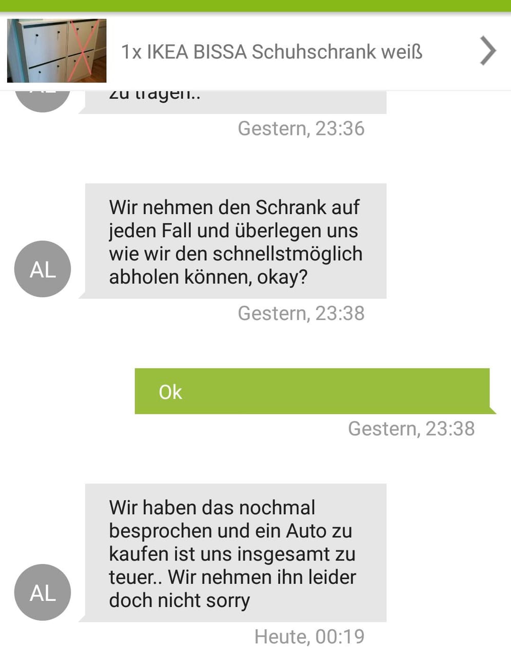 Das Kaufinteresse war da. Aber dann kam doch noch was dazwischen....