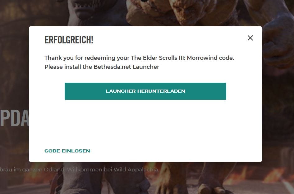 Im letzten Schritt müssen Sie den Bethesda-Launcher herunterladen, um das Spiel installieren zu können. Befolgen Sie dafür die Anweisungen auf dem Bildschirm.