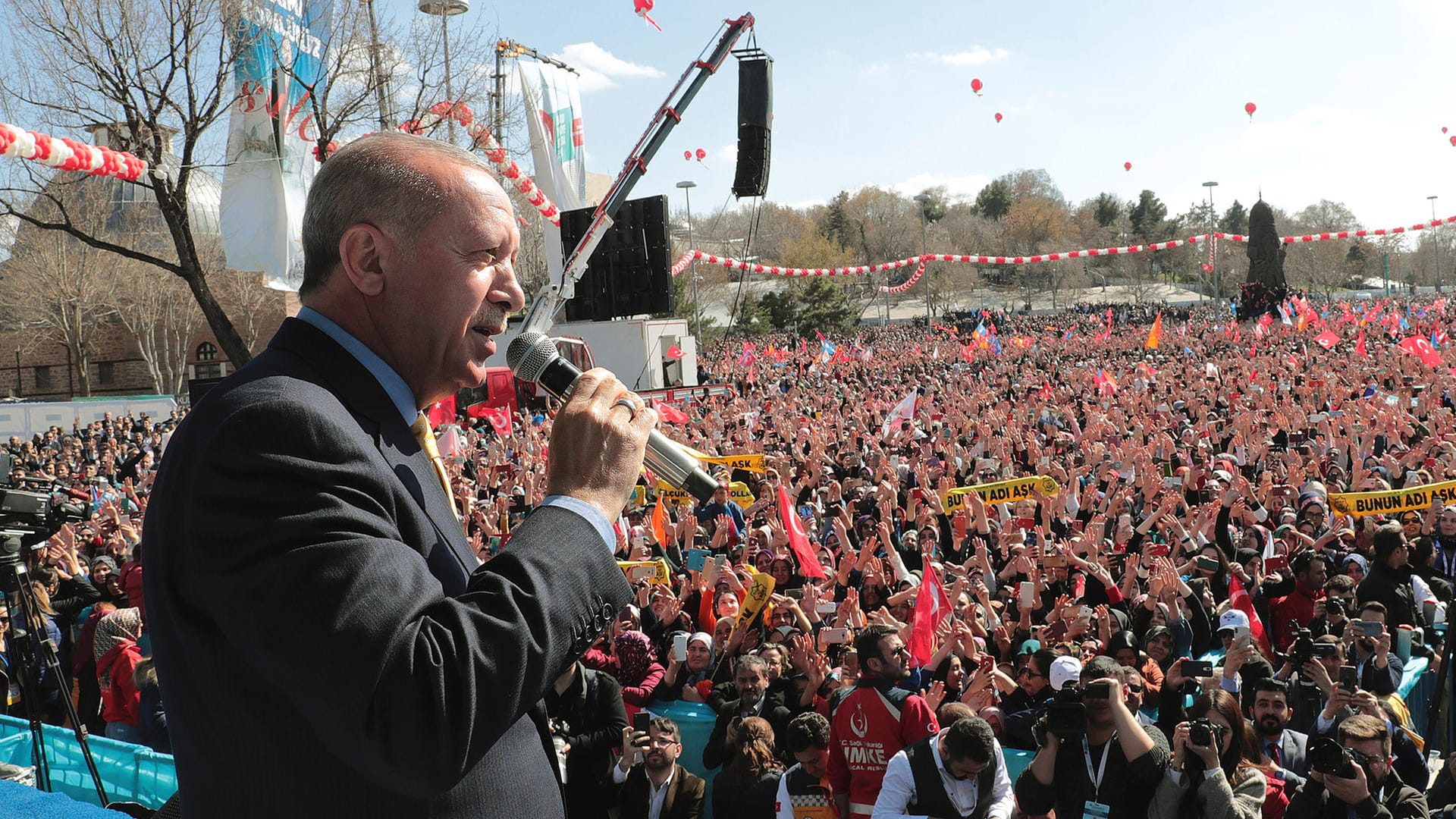 Erdogan auf Wahlkampfveranstaltung