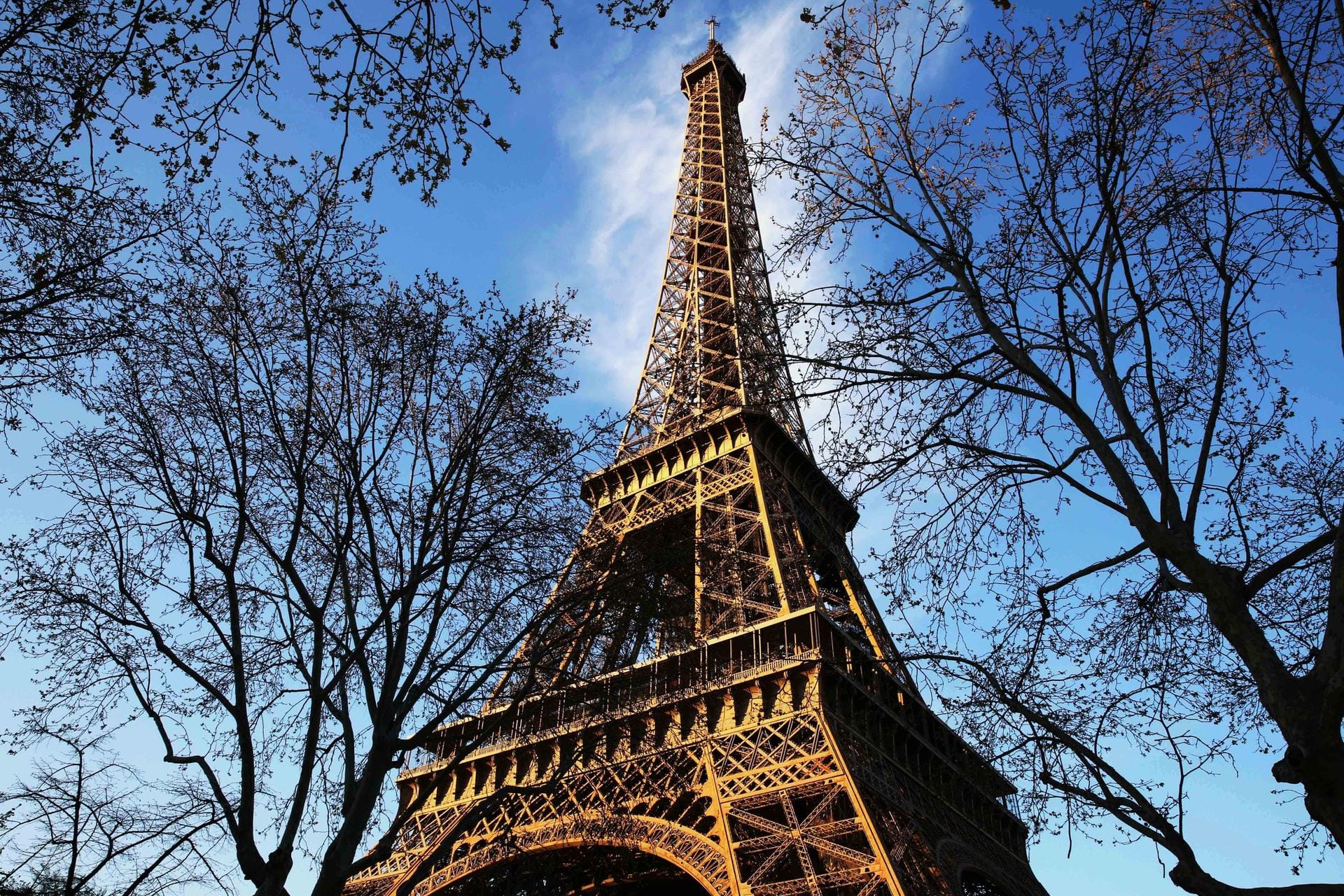 Der Eiffelturm vor blauem Himmel: Aus Anlass des 130-jährigen Bestehens des Eiffelturms finden am 30. März 2019 zahlreiche Veranstaltungen statt.