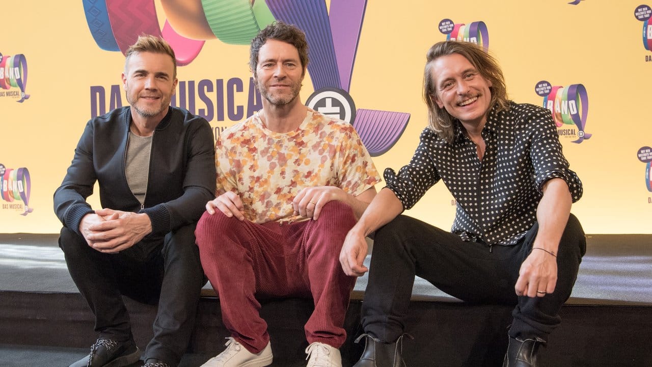 Entspannt im Hier und Jetzt: Gary Barlow (l-r), Howard Donald und Mark Owen. Entspannt im Hier und Jetzt: Gary Barlow (l-r), Howard Donald und Mark Owen.