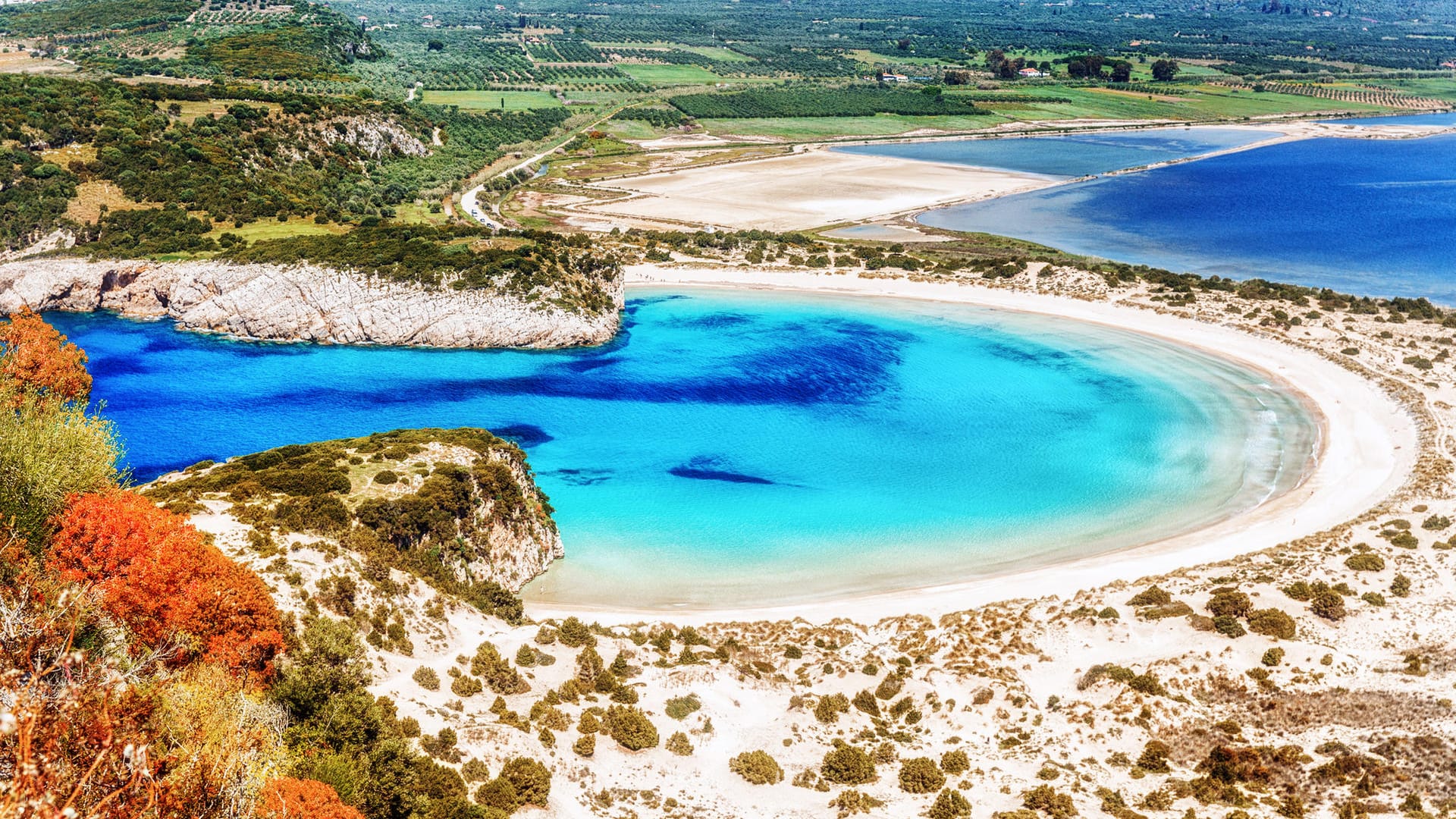 Strand Voidokilia auf der Peleponnes