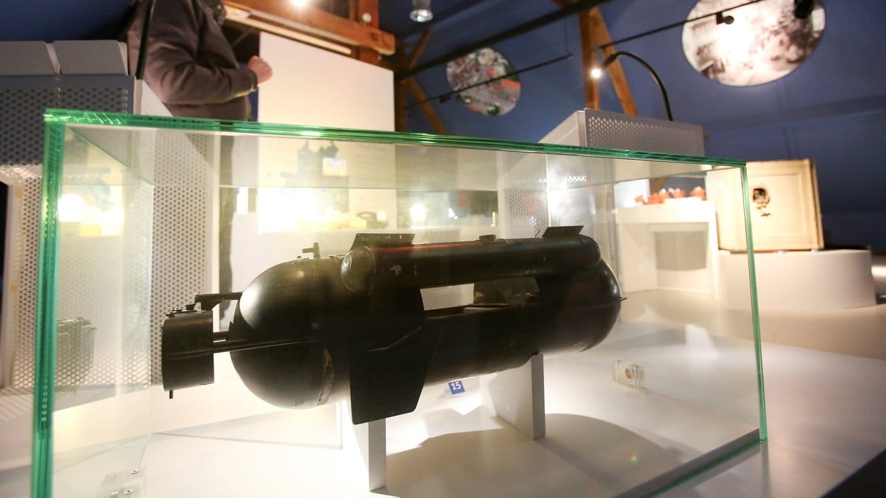 "Dagoberts" Mini-U-Boot im Hamburger Polizeimuseum.