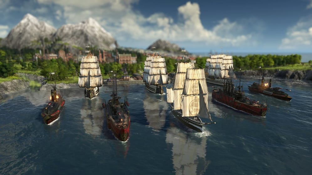 Stolze Flotte: In "Anno 1800" sind Schiffe für Kampf, Handel und Expeditionen unabdingbar.