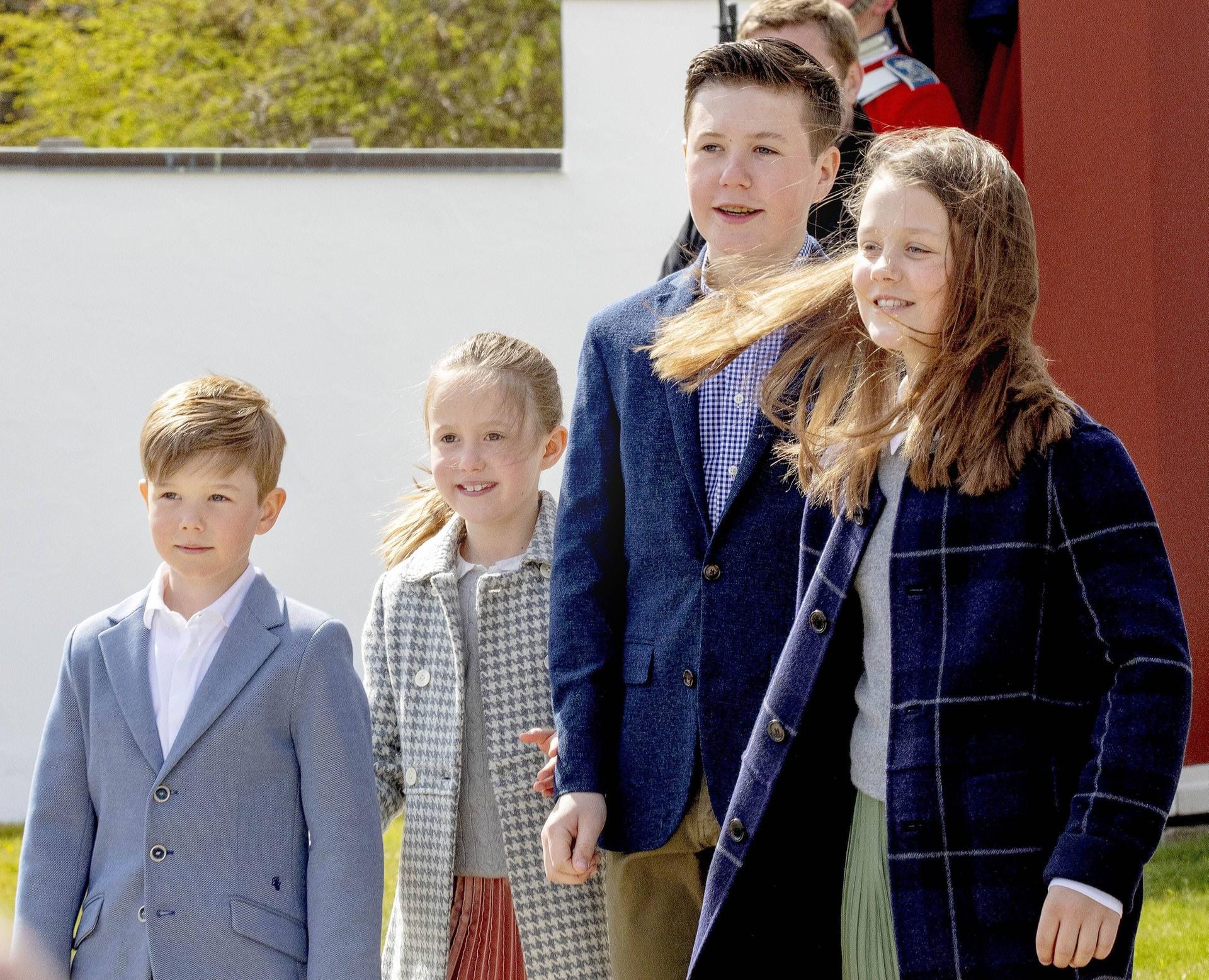 Alle vier Kinder von Kronprinz Frederik und Kronprinzessin Mary: Prinz Vincent, Prinzessin Josephine, Prinz Christian und Prinzessin Isabella.