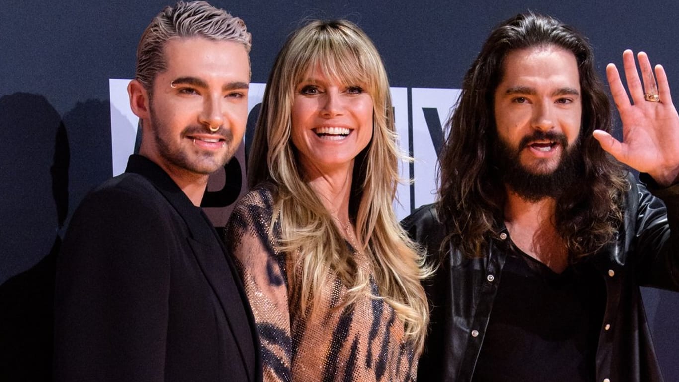 Bill Kaulitz, Heidi Klum und Tom Kaulitz bei der Verleihung der About You Awards.