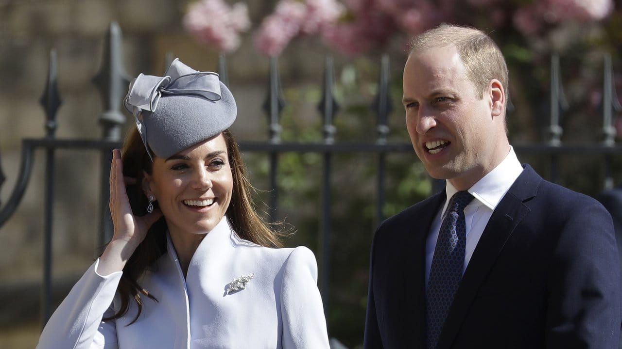 Prinz William und seine Frau Herzogin Kate kamen zum Oster-Gottesdienst.