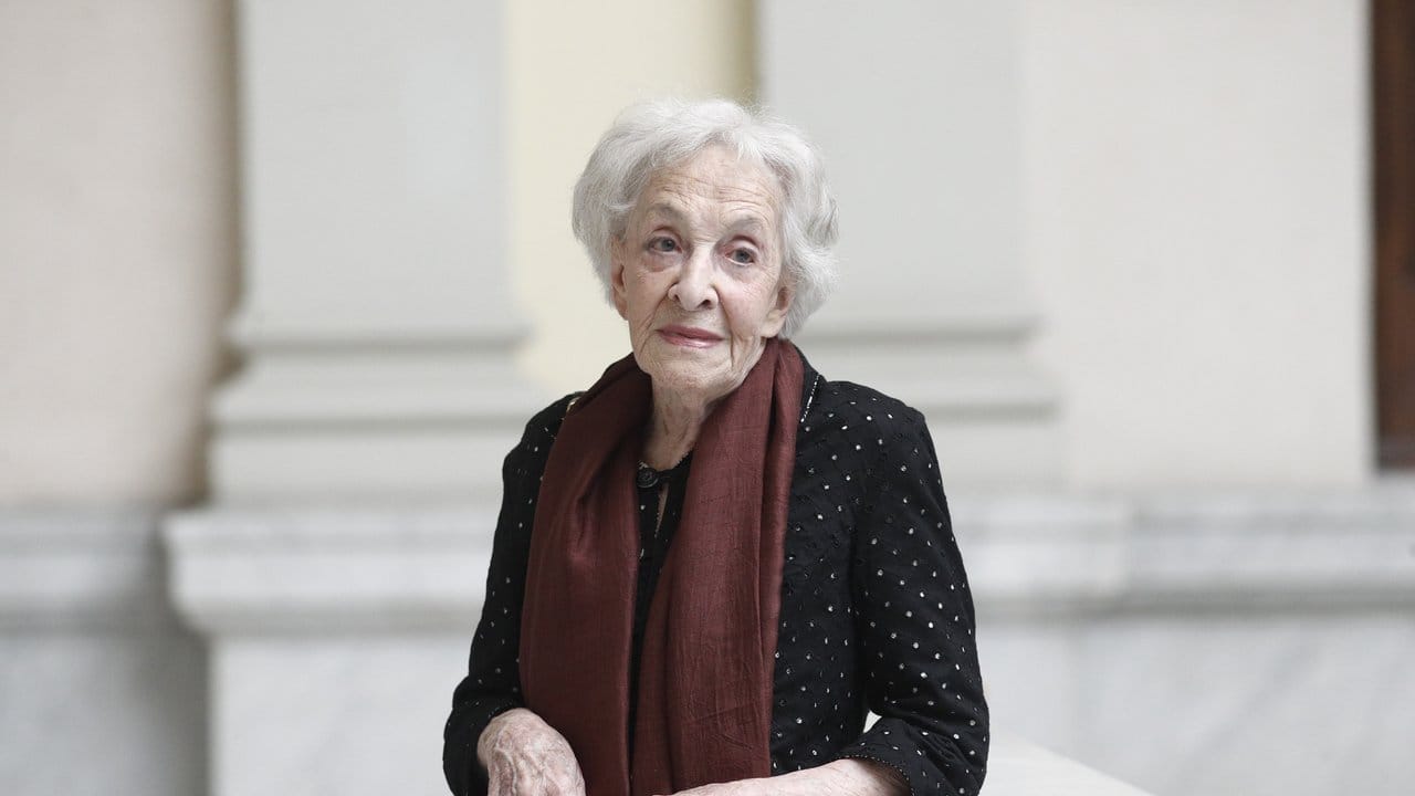 Ida Vitale, Dichterin aus Uruguay und Gewinnerin des Cervantes-Preis, in der spanischen Nationalbibliothek in Madrid.