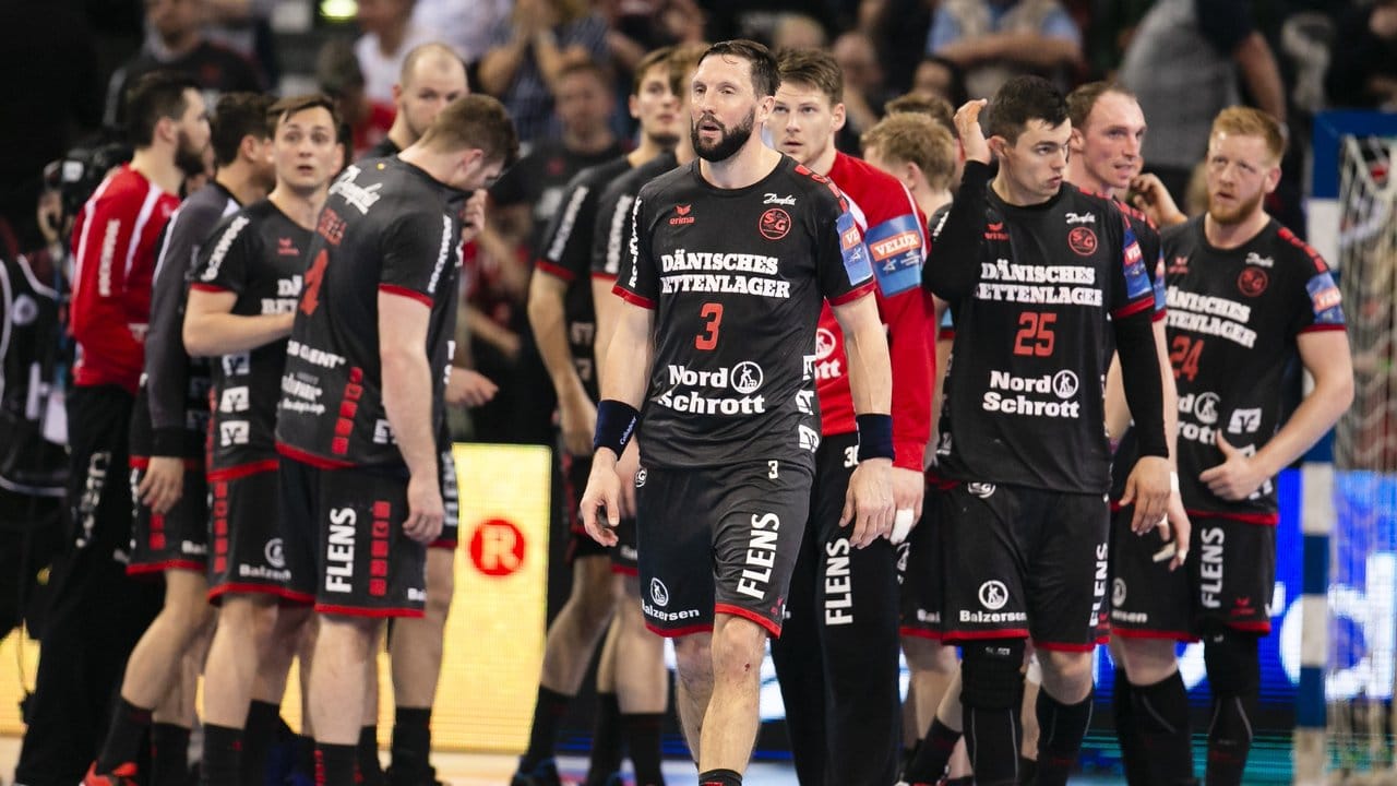 Haben gegen Telekom Veszprem eine Niederlage kassiert: Handball: Die Spieler von Flensburg-Handewitt.