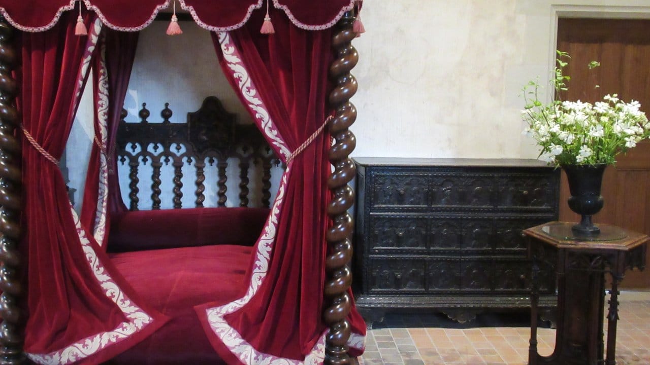 Das Sterbebett des Universalkünstlers Leonardo da Vinci im Schloss Clos Lucé.