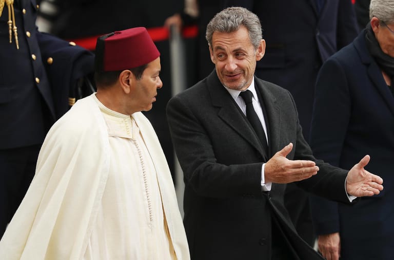Prinz Moulay Rachid von Marokko und der ehemalige französische Präsident Nicolas Sarkozy